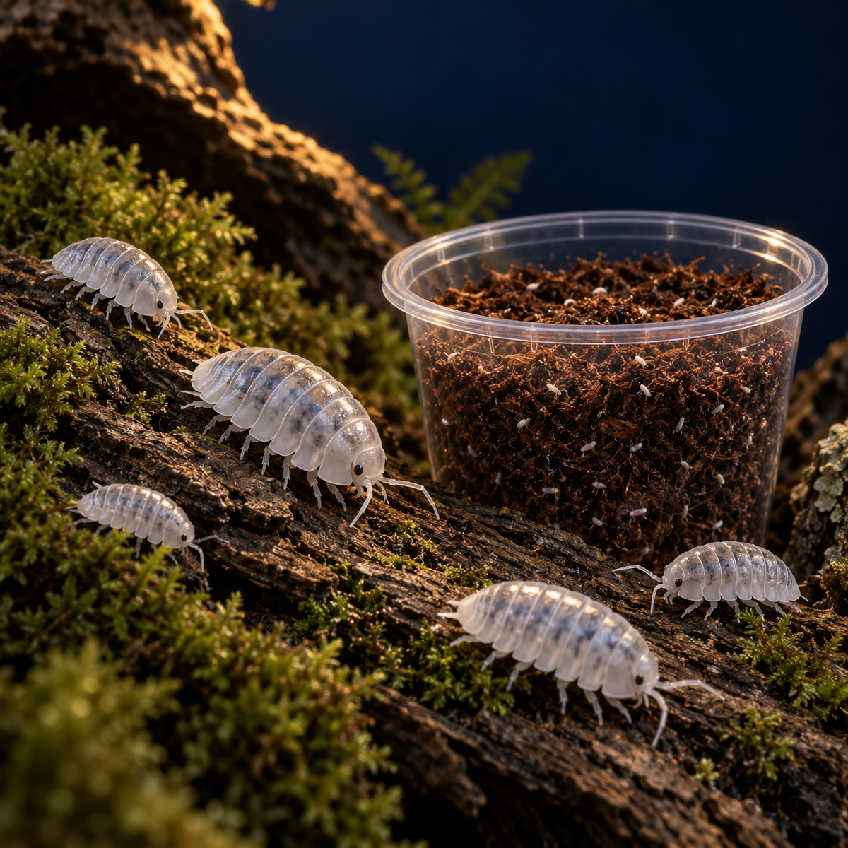 Silver Ghost Isopod & Springtail Crew – Free Shipping