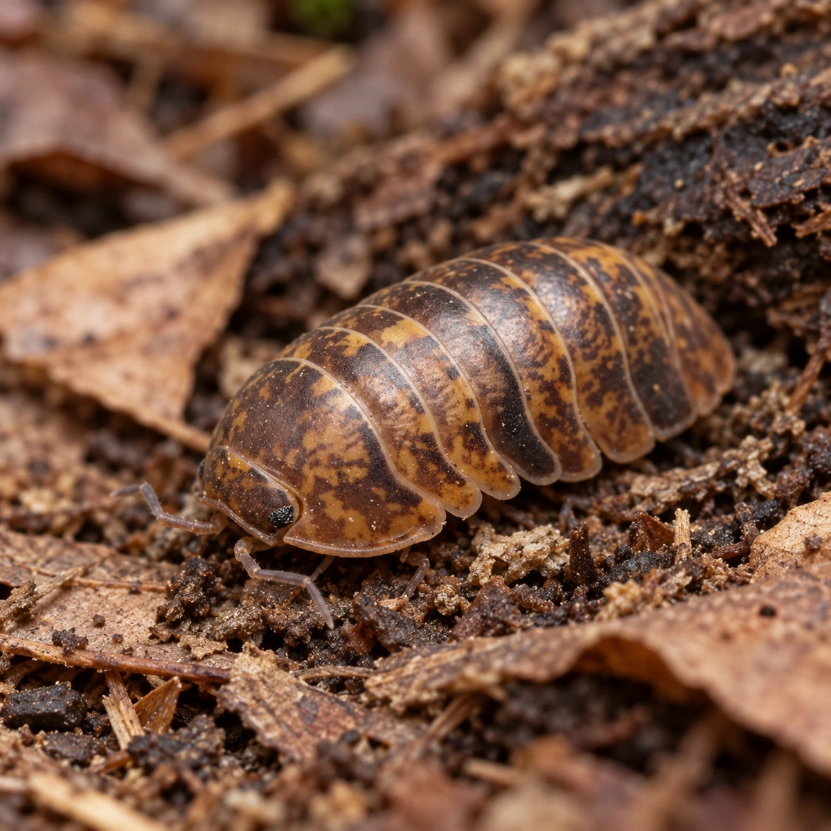 AI-generated reference-guided close view of Spotted Lapu isopods.
