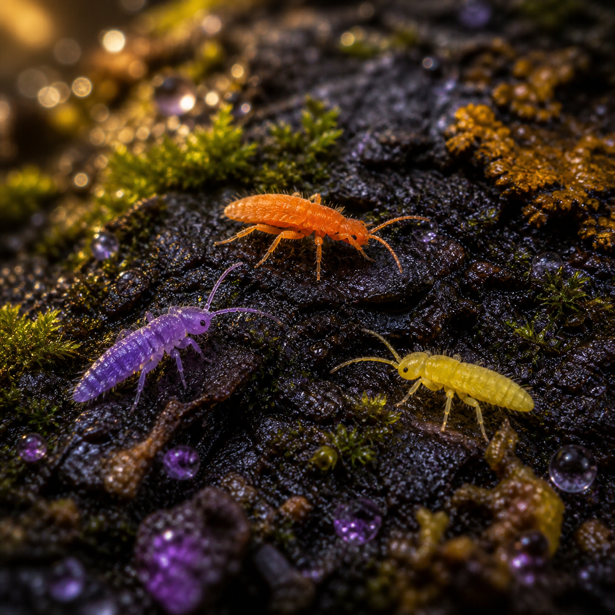 Purple, Orange, and Albino Springtail Collector Pack (image 2 of 2)