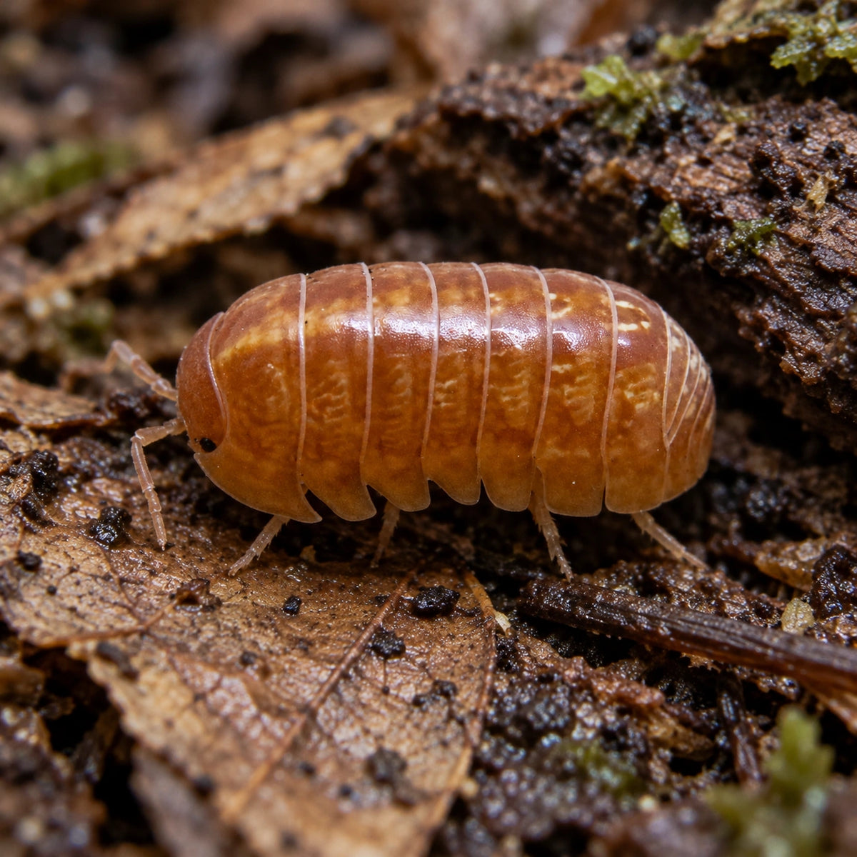 AI-generated reference-guided close view of Saint Lucia isopods.