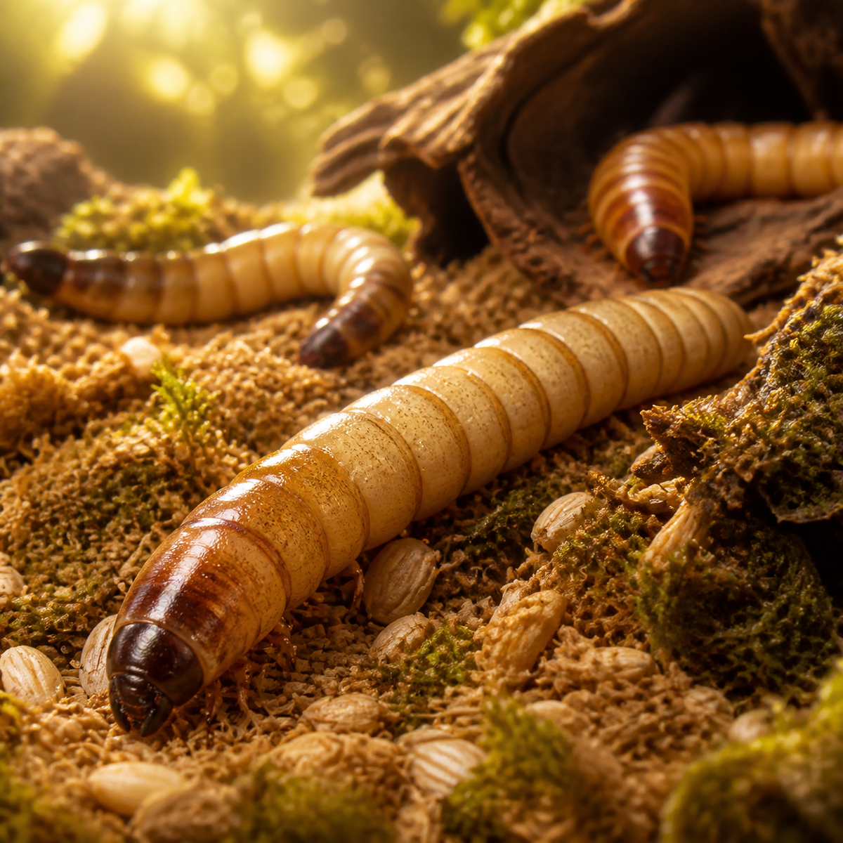 Superworms, Medium, 1 to 1.5 Inch (Zophobas morio) (image 2 of 2)
