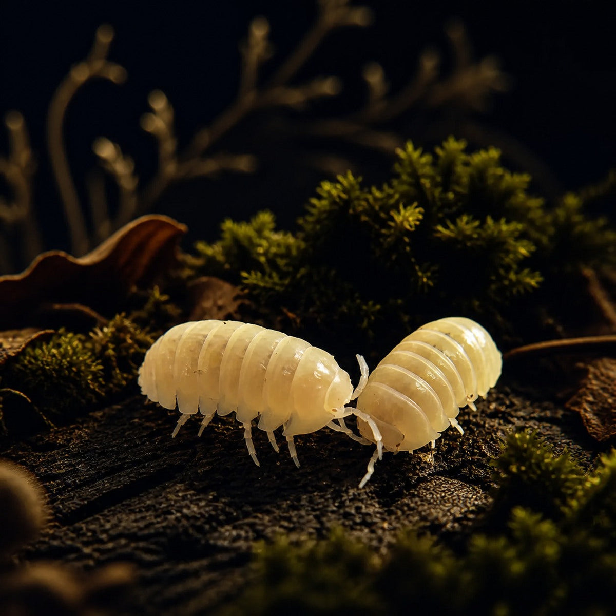 T+ Albino Isopods (Armadillidium vulgare)