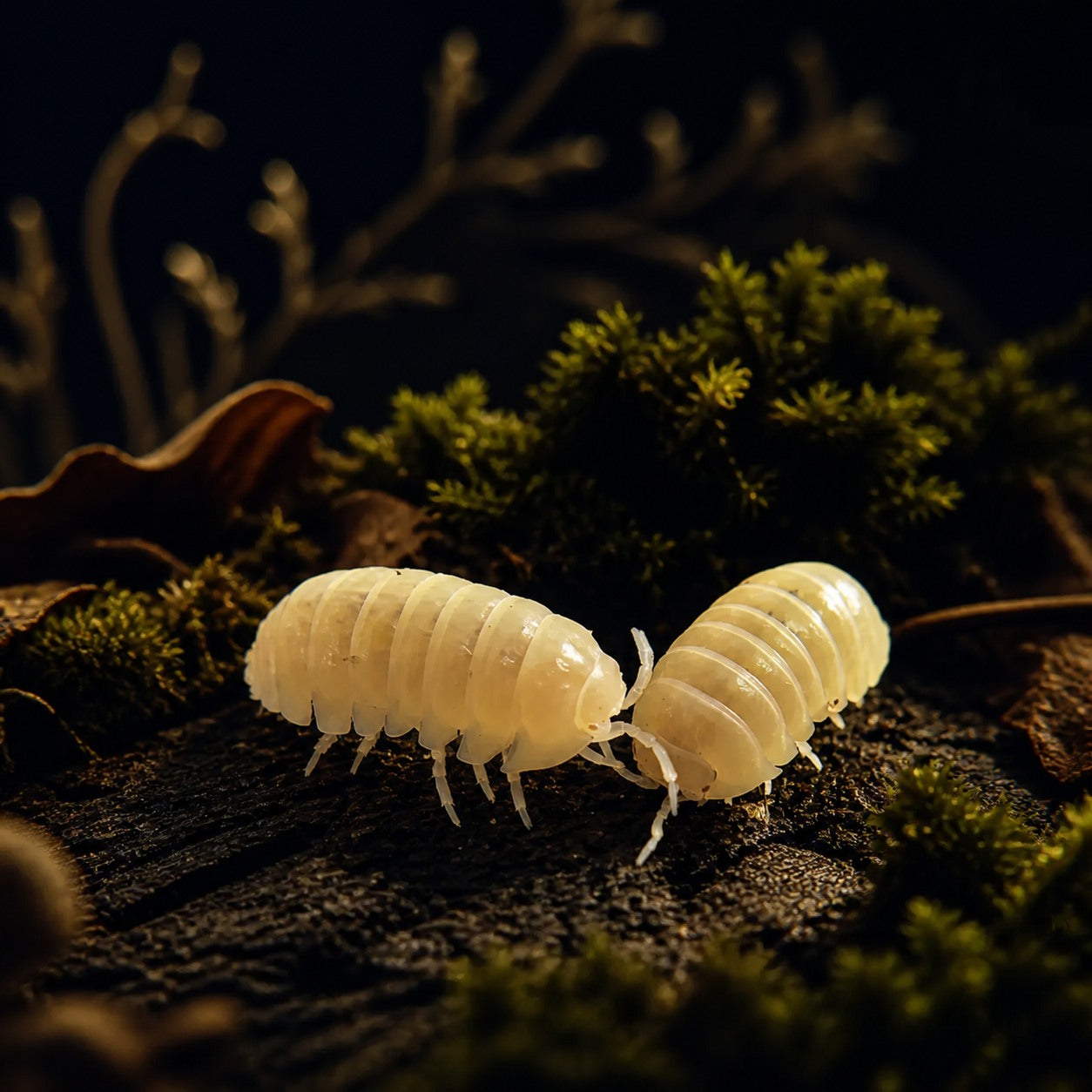 T+ Albino Isopods (Armadillidium vulgare)