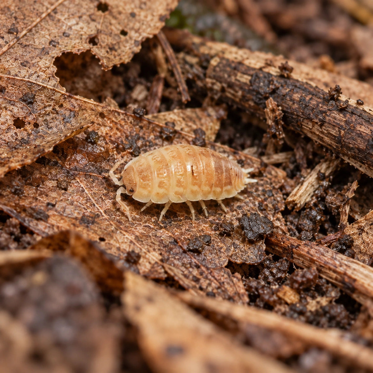 AI-generated reference-guided wide habitat view of Tarragona isopods.