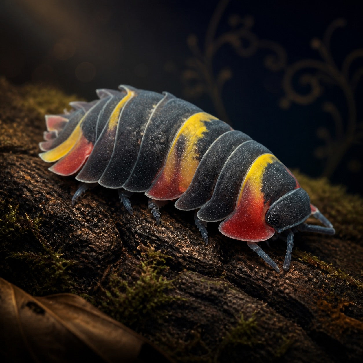 Tricolor Ardentiella Isopods (Ardentiella sp.)