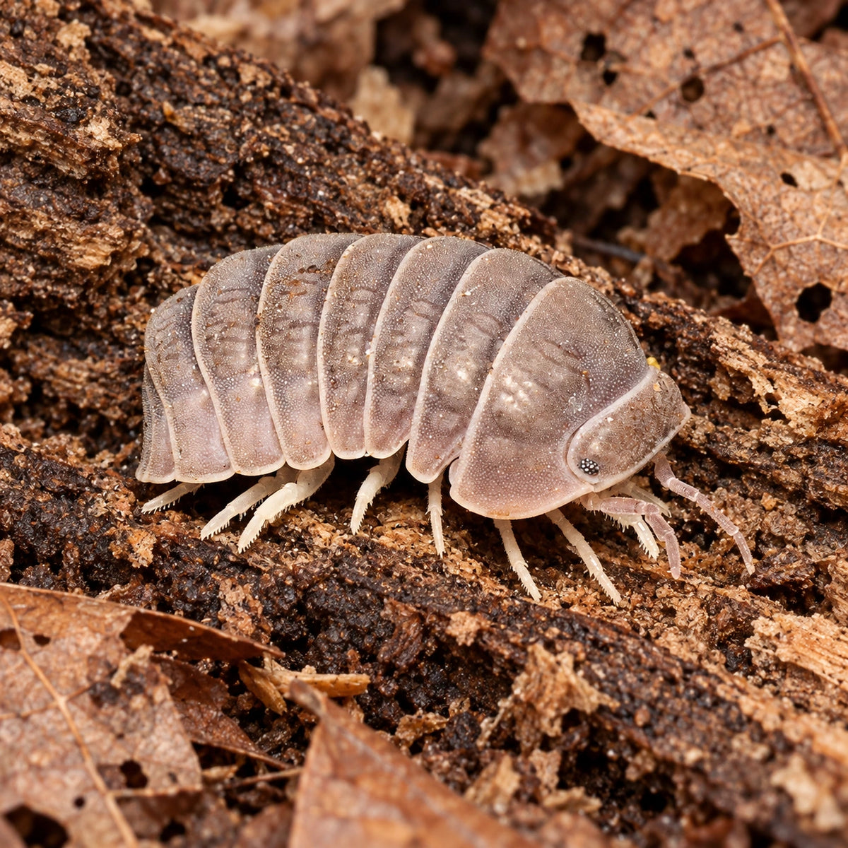 AI-generated reference-guided close view of Tuberculatus isopods.