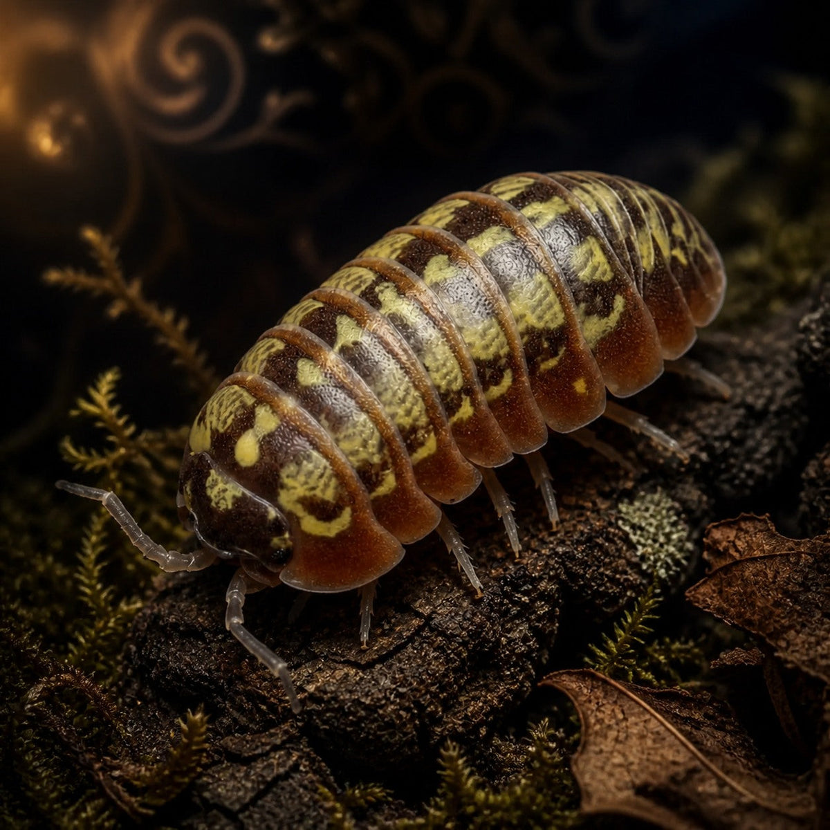 Twisted Clown Isopods (Armadillidium klugii)