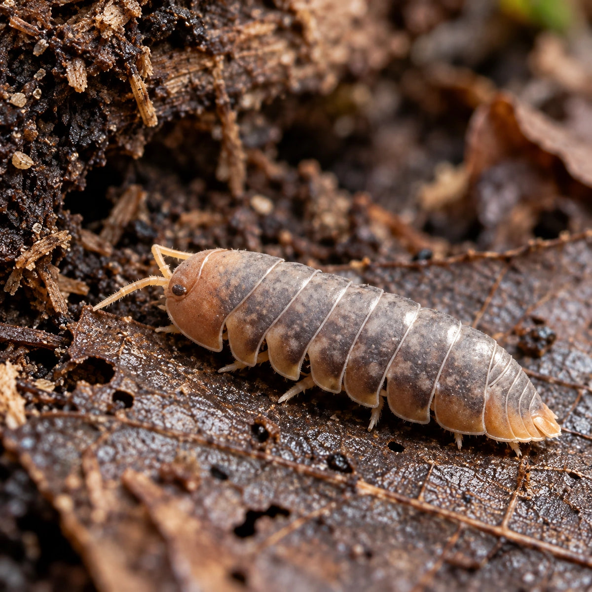 AI-generated reference-guided close view of Vietnam Sinodillo isopods.