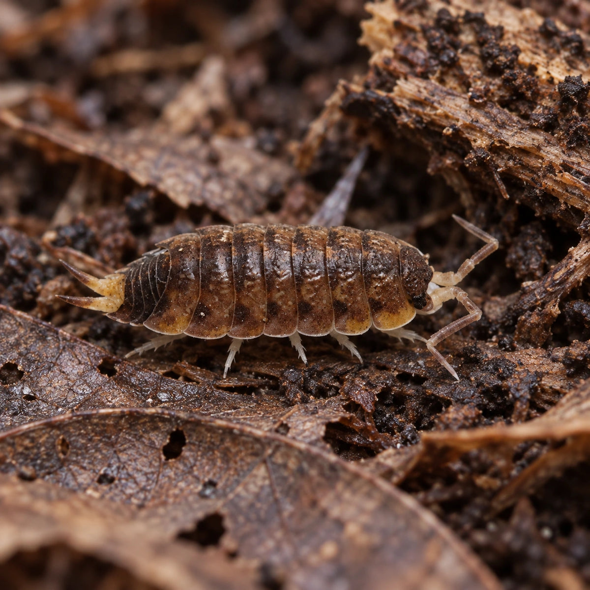 AI-generated reference-guided close view of Vulcanius isopods.